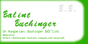 balint buchinger business card